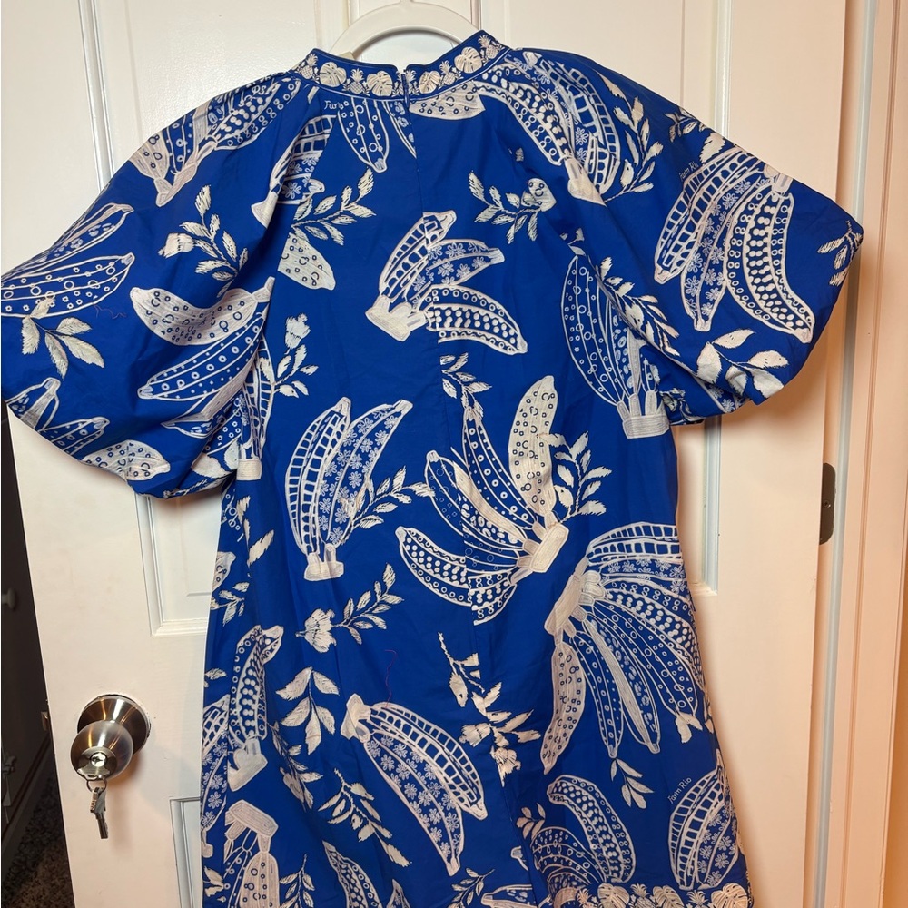 FARM Rio Blue & White Paisley Short Jumpsuit - Picture 3 of 7